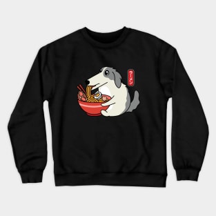 Borzoi Dog Ramen Noodles Crewneck Sweatshirt